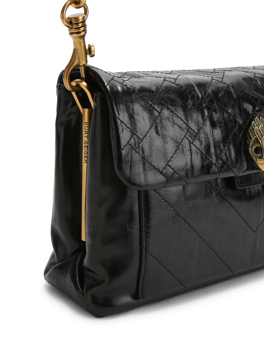 Kurt Geiger London Celia gewatteerde schoudertas met adelaarshoofd Zwart