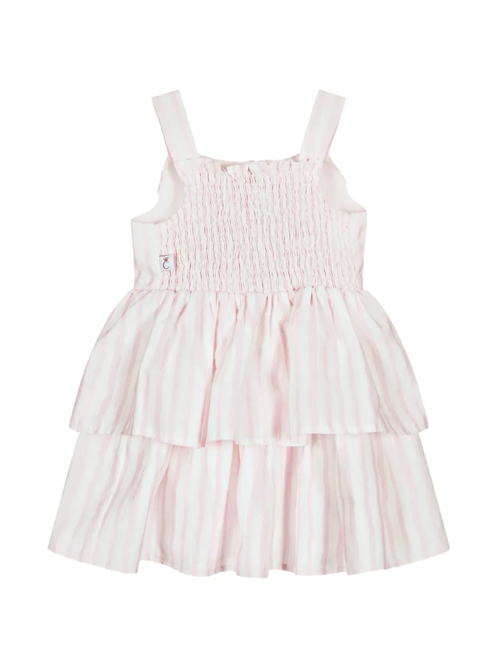 CACHAREL KIDS Twee gestreepte jurken verfraaid met strik Roze