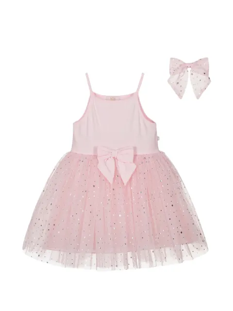 CACHAREL KIDS bow-embellished hair clip and dress set