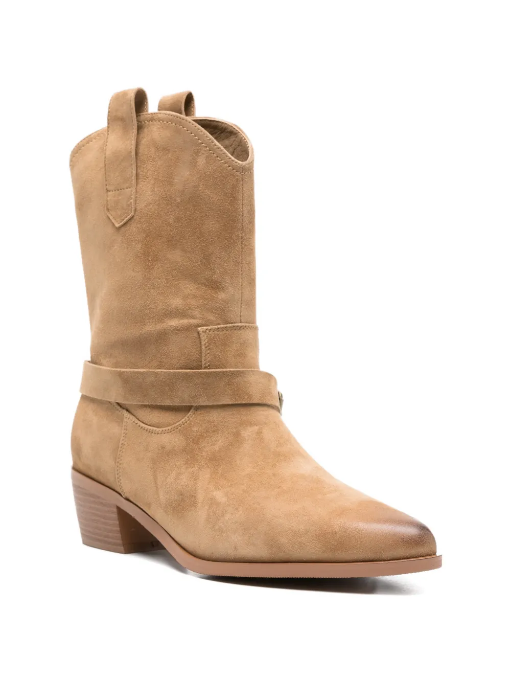 ADRIANNA FERETTI Laarzen met gesp Beige