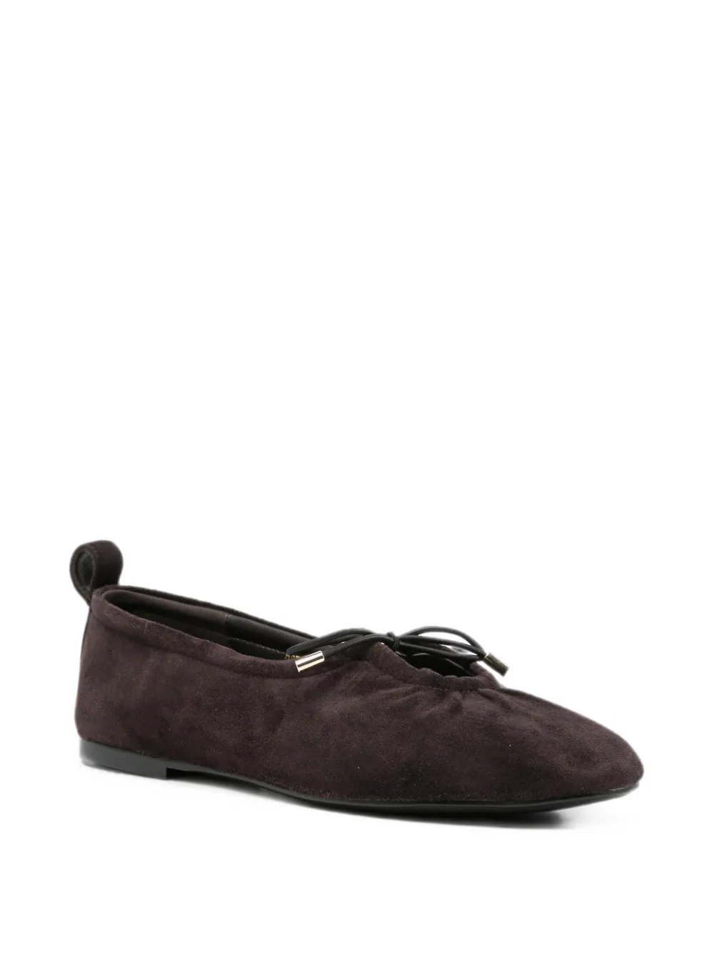 ADRIANNA FERETTI Suède ballerina's met strikdetail Bruin