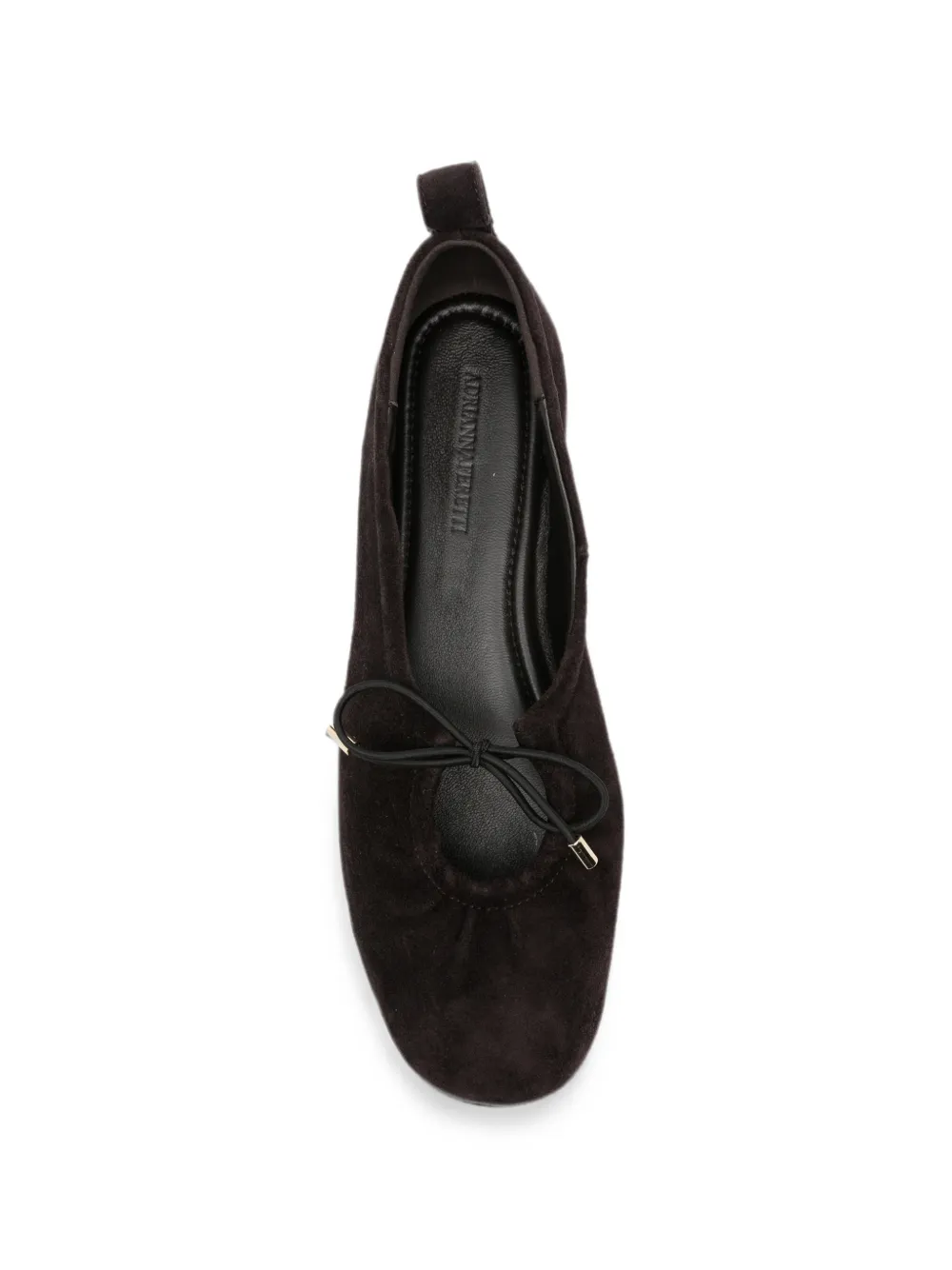 ADRIANNA FERETTI Suède ballerina's met strikdetail Bruin