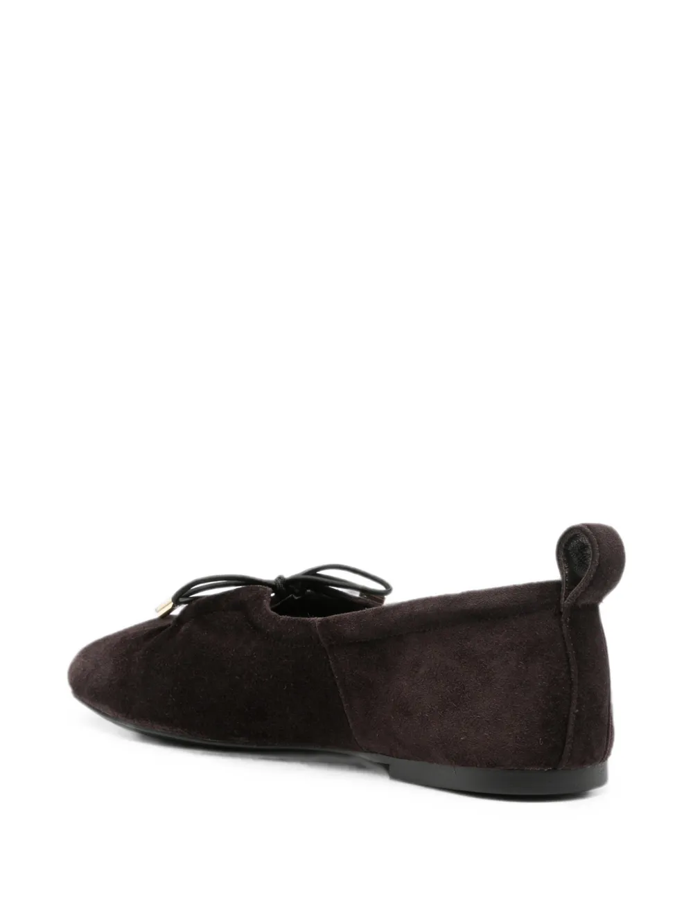 ADRIANNA FERETTI Suède ballerina's met strikdetail Bruin