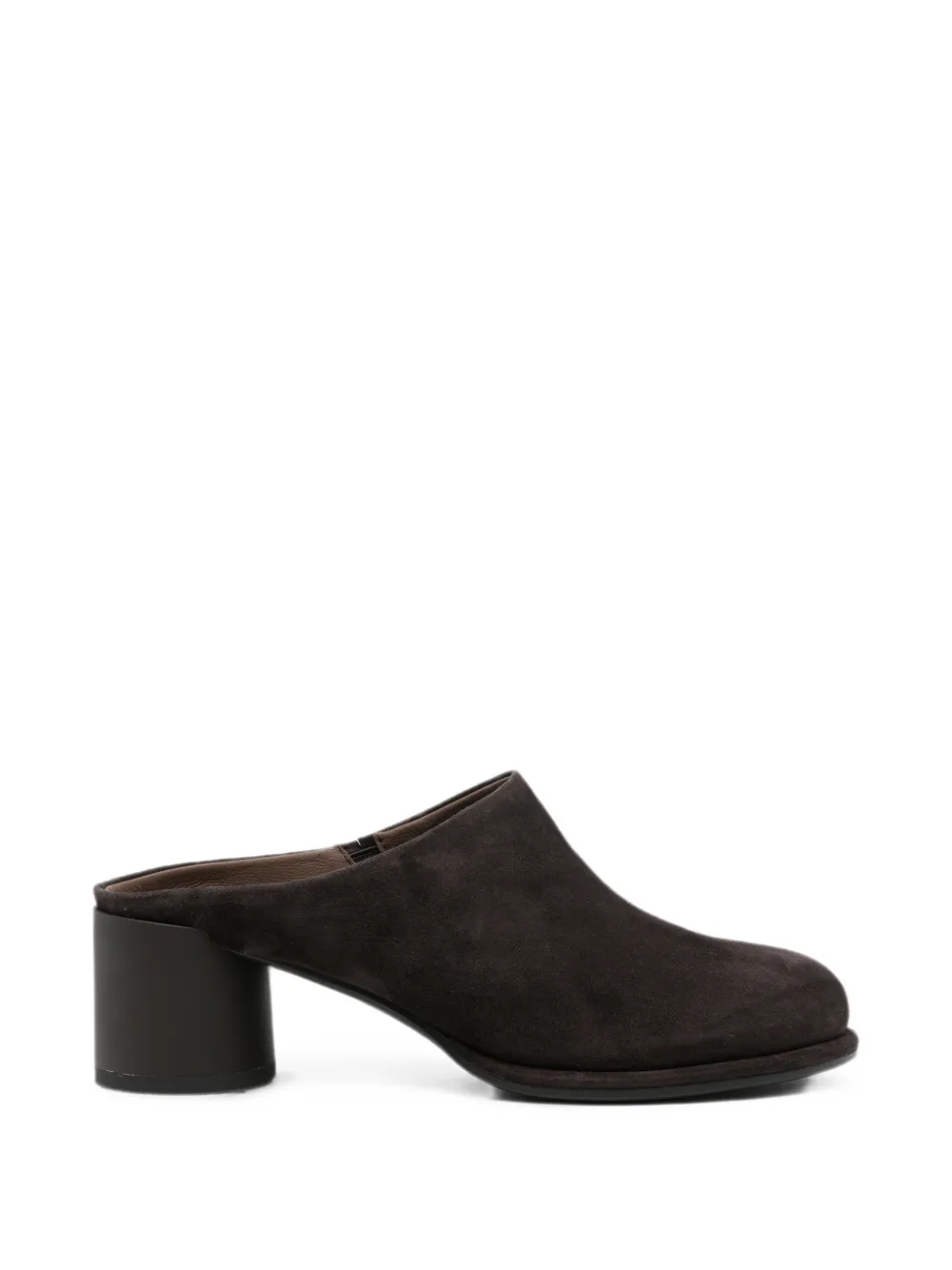 ADRIANNA FERETTI suede block-heel mules - Marrone