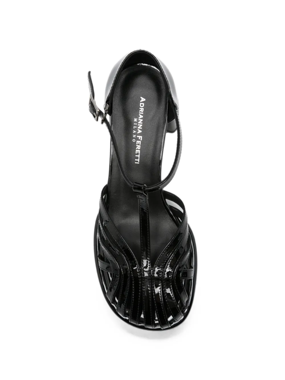 ADRIANNA FERETTI Gekooide sandalen met T-bandje Zwart