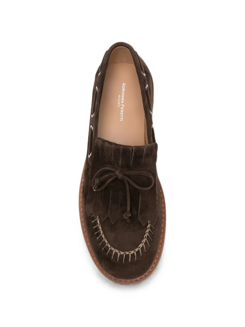 ADRIANNA FERETTI Loafers met franje en kwastjes Bruin