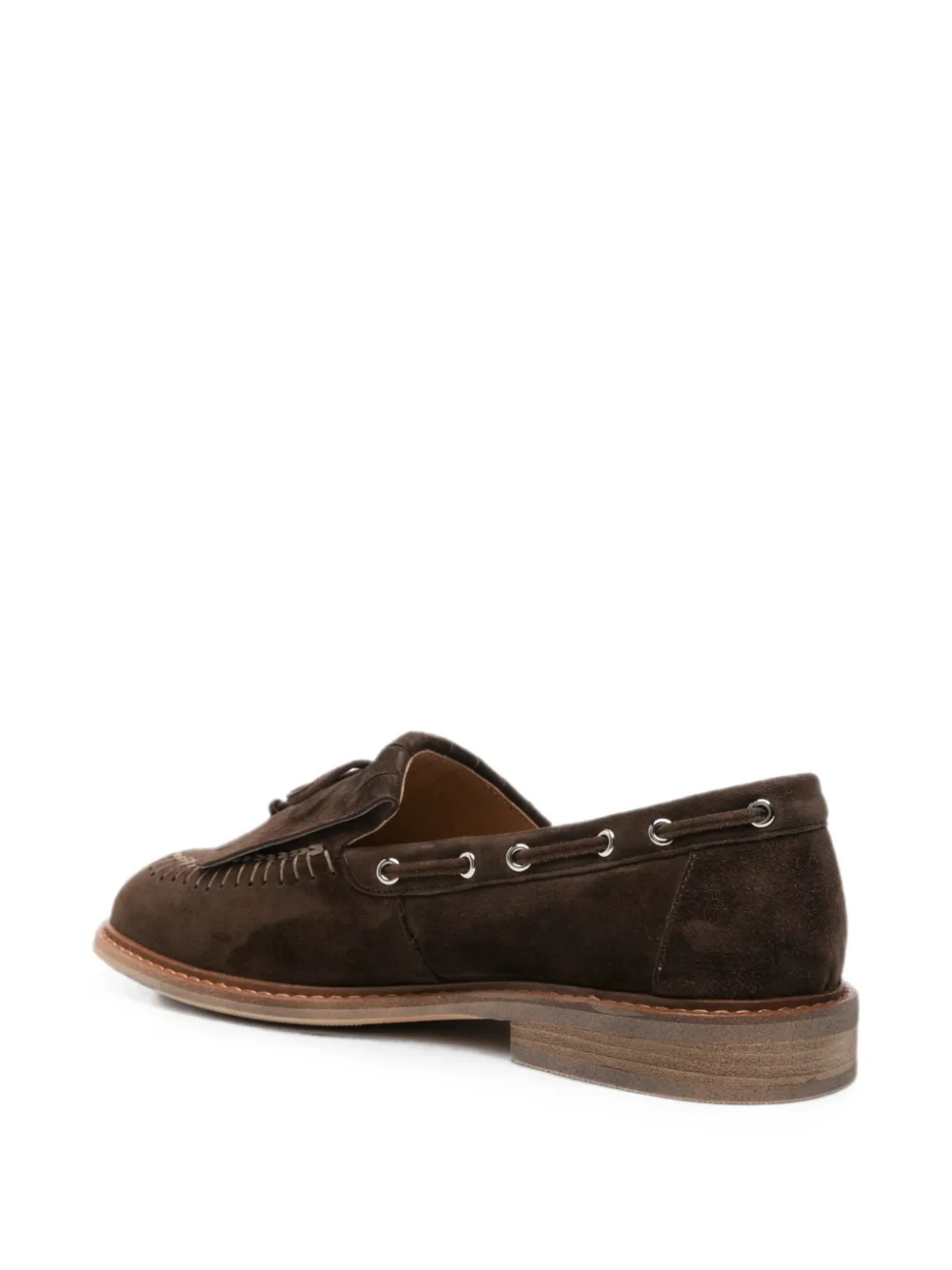 ADRIANNA FERETTI Loafers met franje en kwastjes Bruin
