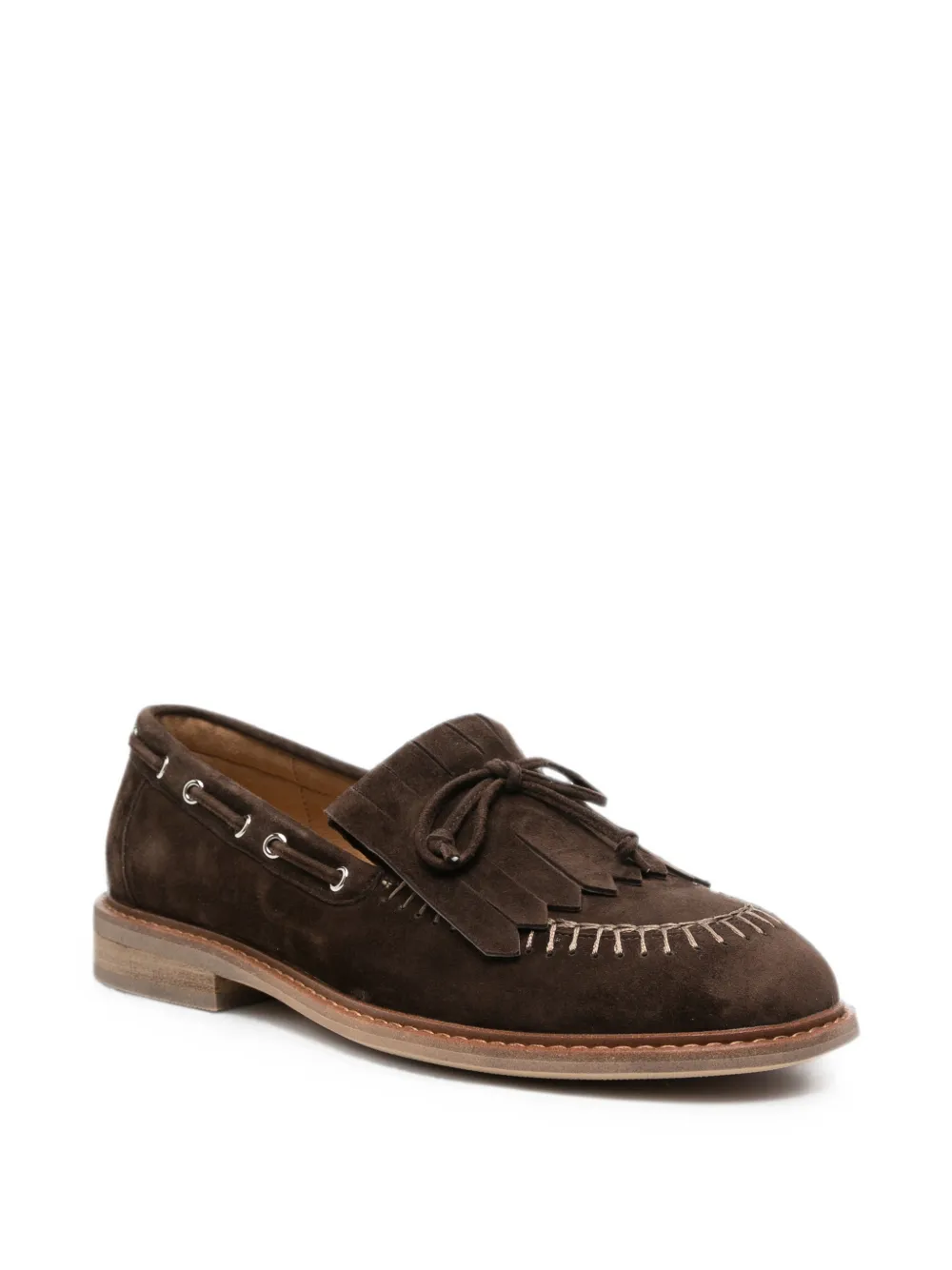 ADRIANNA FERETTI Loafers met franje en kwastjes Bruin