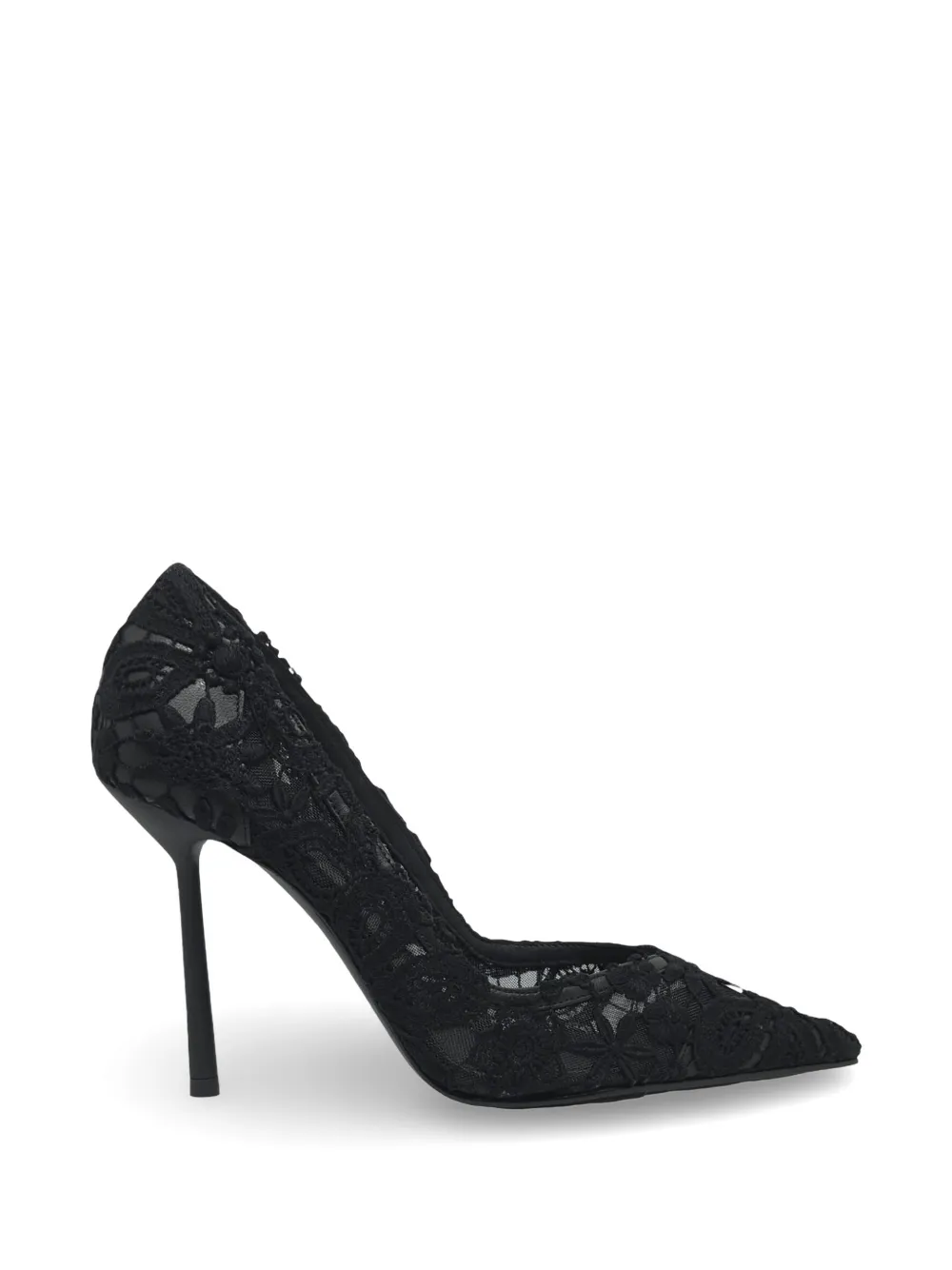Le Silla floral-lace heeled pumps Zwart