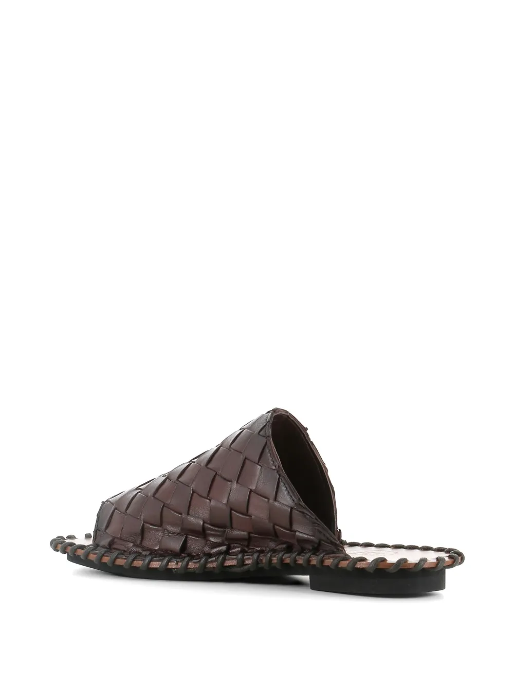 Alexander Hotto Geweven leren sandalen Bruin