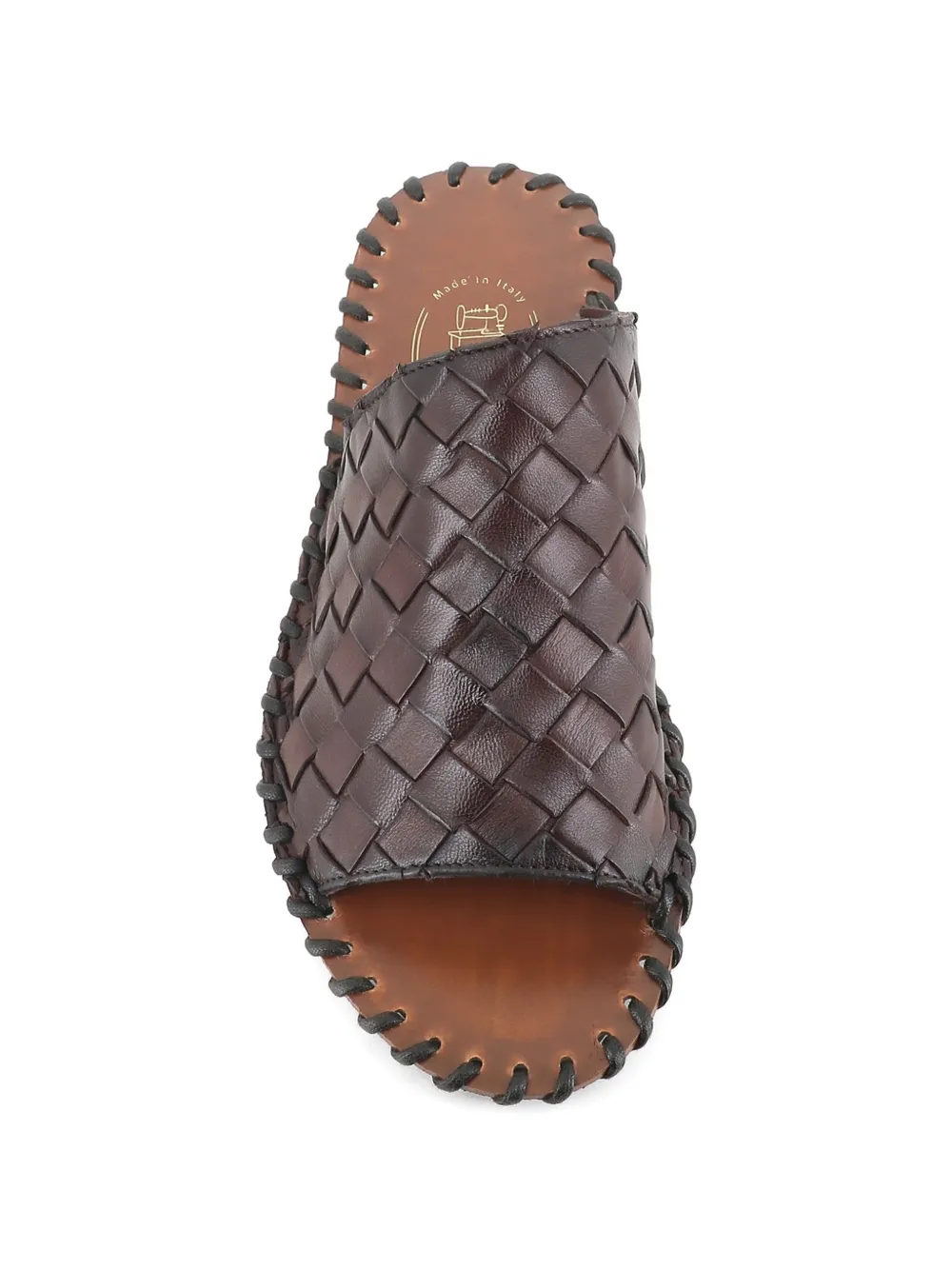 Alexander Hotto Geweven leren sandalen Bruin