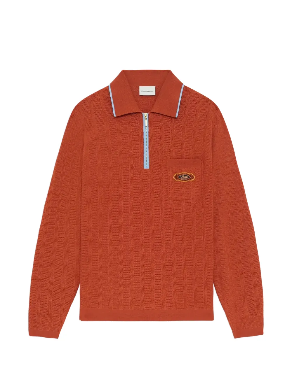 Drôle De Monsieur pocket-detail cotton polo shirt - Arancione