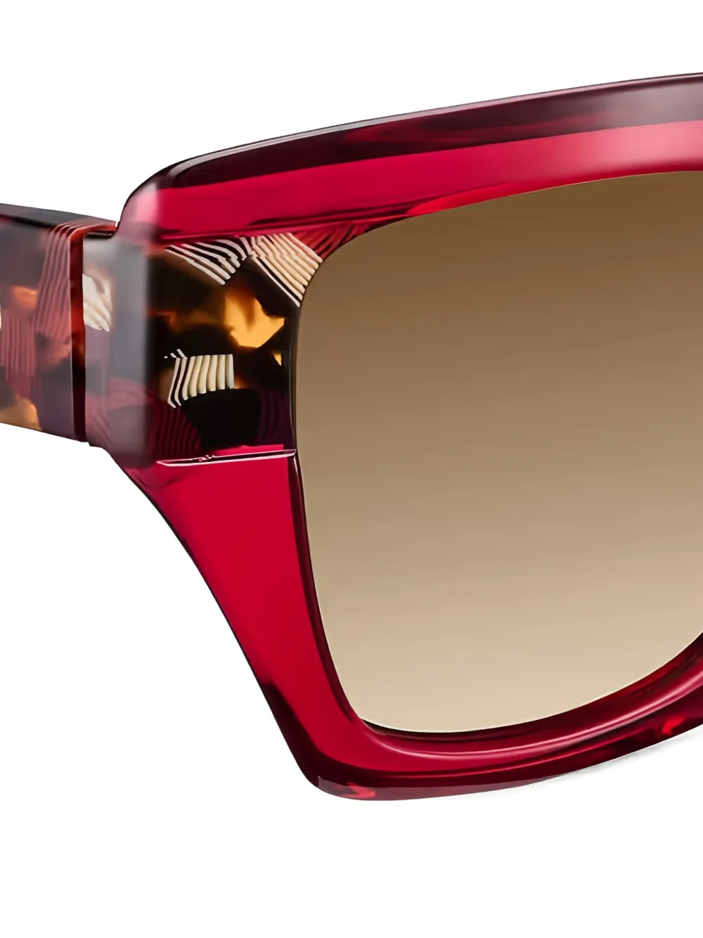 Etnia Barcelona Mambo zonnebril met geometrisch montuur Rood