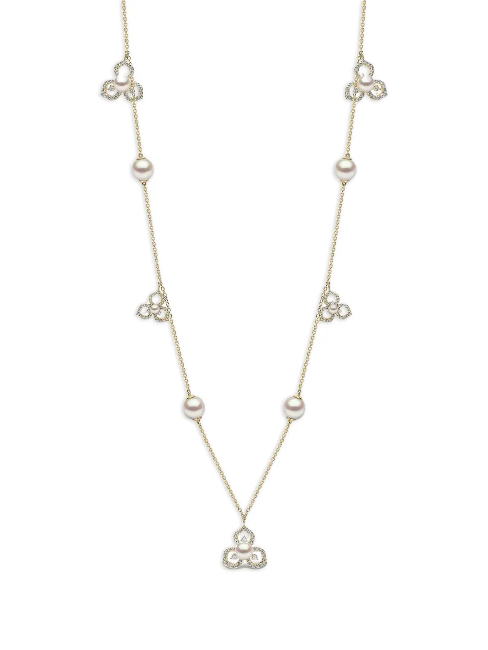 Yoko London Akoya Pearl Diamond Necklace - Oro
