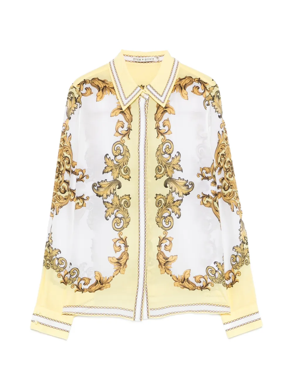 alice + olivia graphic-print shirt - Giallo