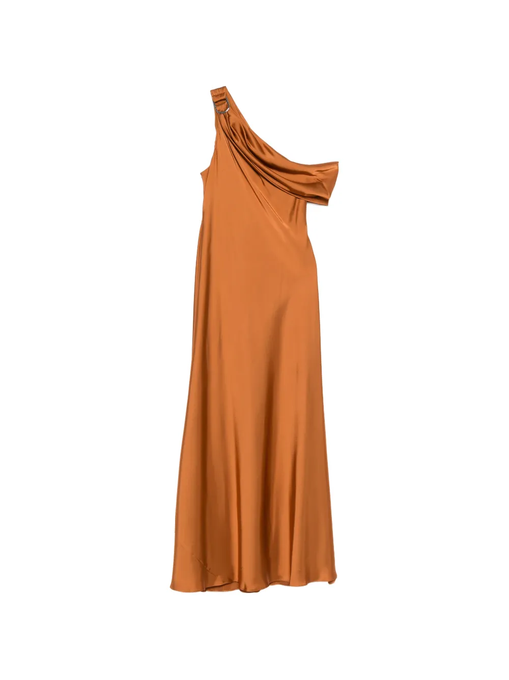 Lauren Ralph Lauren one-shoulder draped dress - Arancione