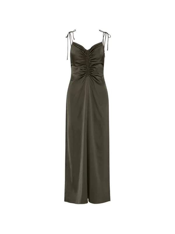 ROTATE BIRGER CHRISTENSEN V-neck Slip Maxi Dress | Green | FARFETCH BH