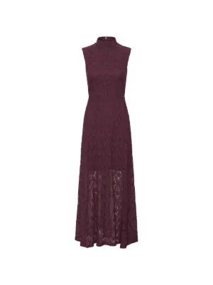 rotate burgundy dress Sleeveless Silk Dress Burgundy