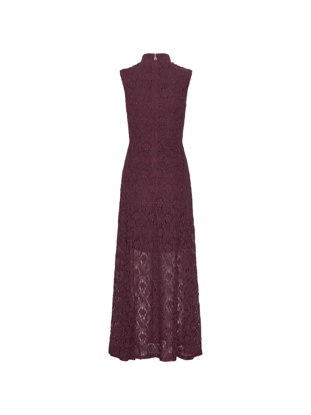 ROTATE BIRGER CHRISTENSEN Flared maxi-jurk met kant Rood