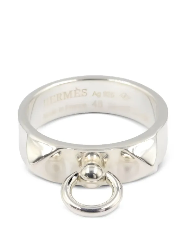 Hermès Pre-owned 1990s Collier De Chien Ring in Silver