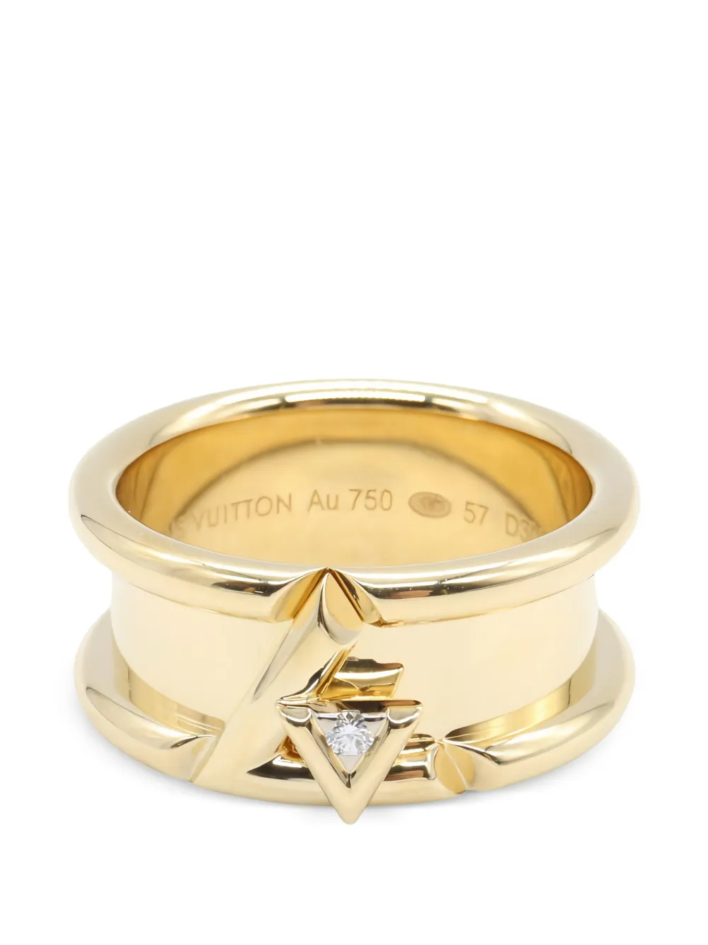 Pre-owned Louis Vuitton 2010s Vault Diamond Ring In Gold