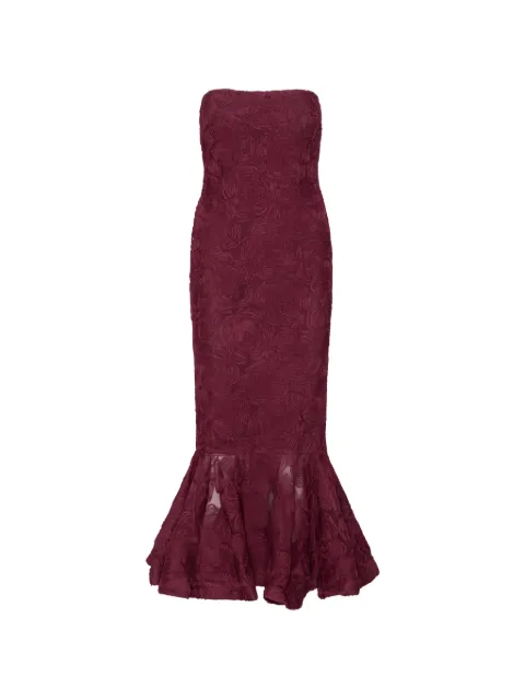 ROTATE BIRGER CHRISTENSEN flower mesh flounce dress