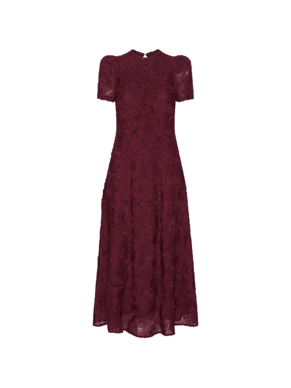 rotate birger christensen flower mesh maxi dress Flower Mesh Maxi Dress Purple