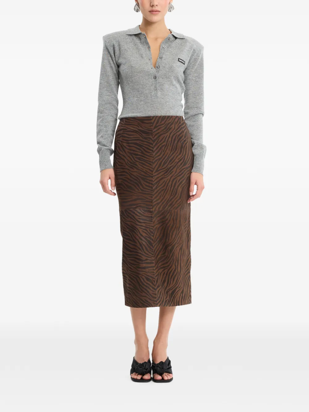 ROTATE BIRGER CHRISTENSEN Polotop met lange mouwen Grijs
