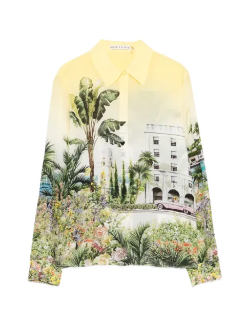 alice + olivia printed shirt
