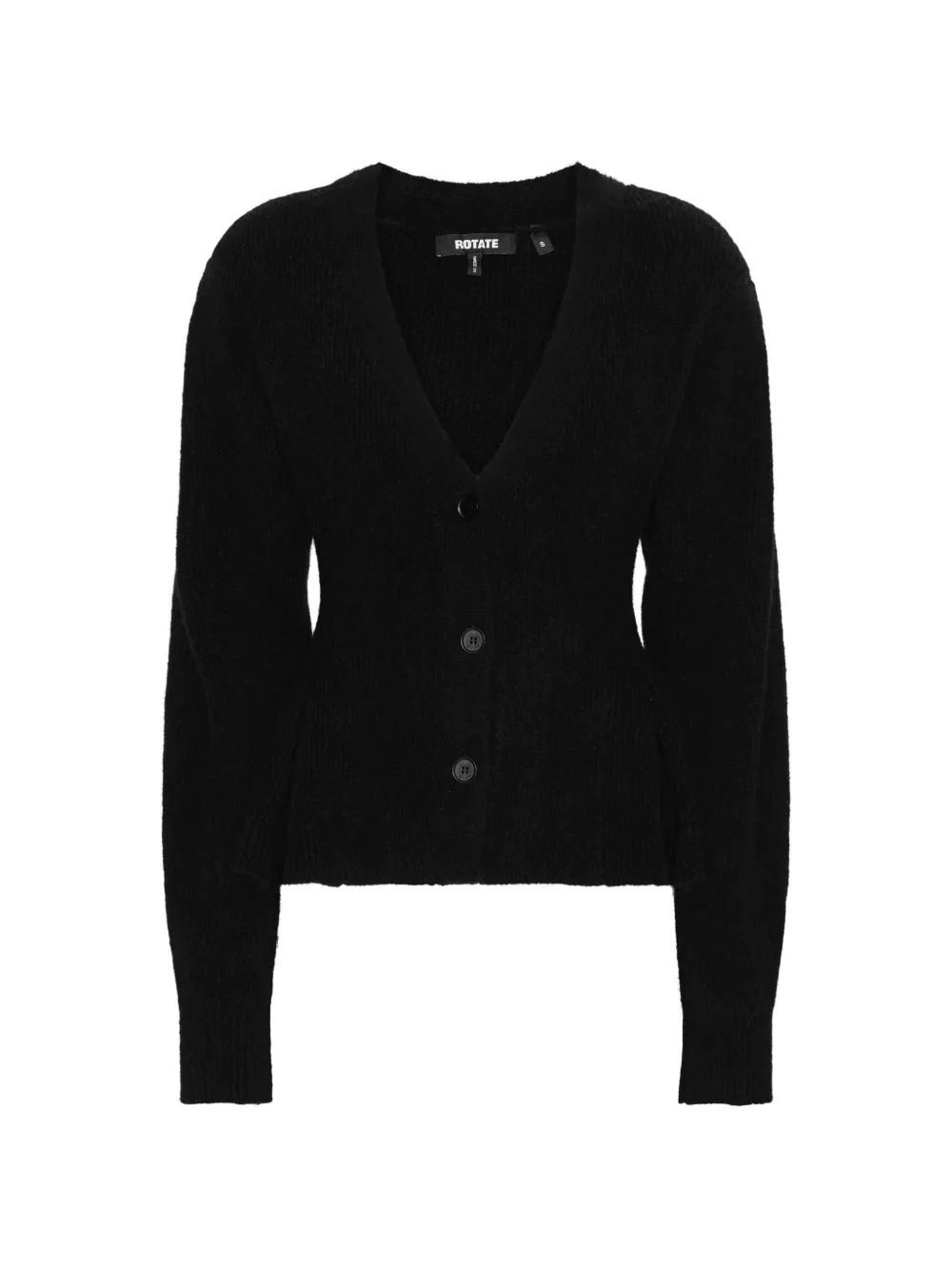 ROTATE BIRGER CHRISTENSEN Cardigan con orlo a peplo - Nero