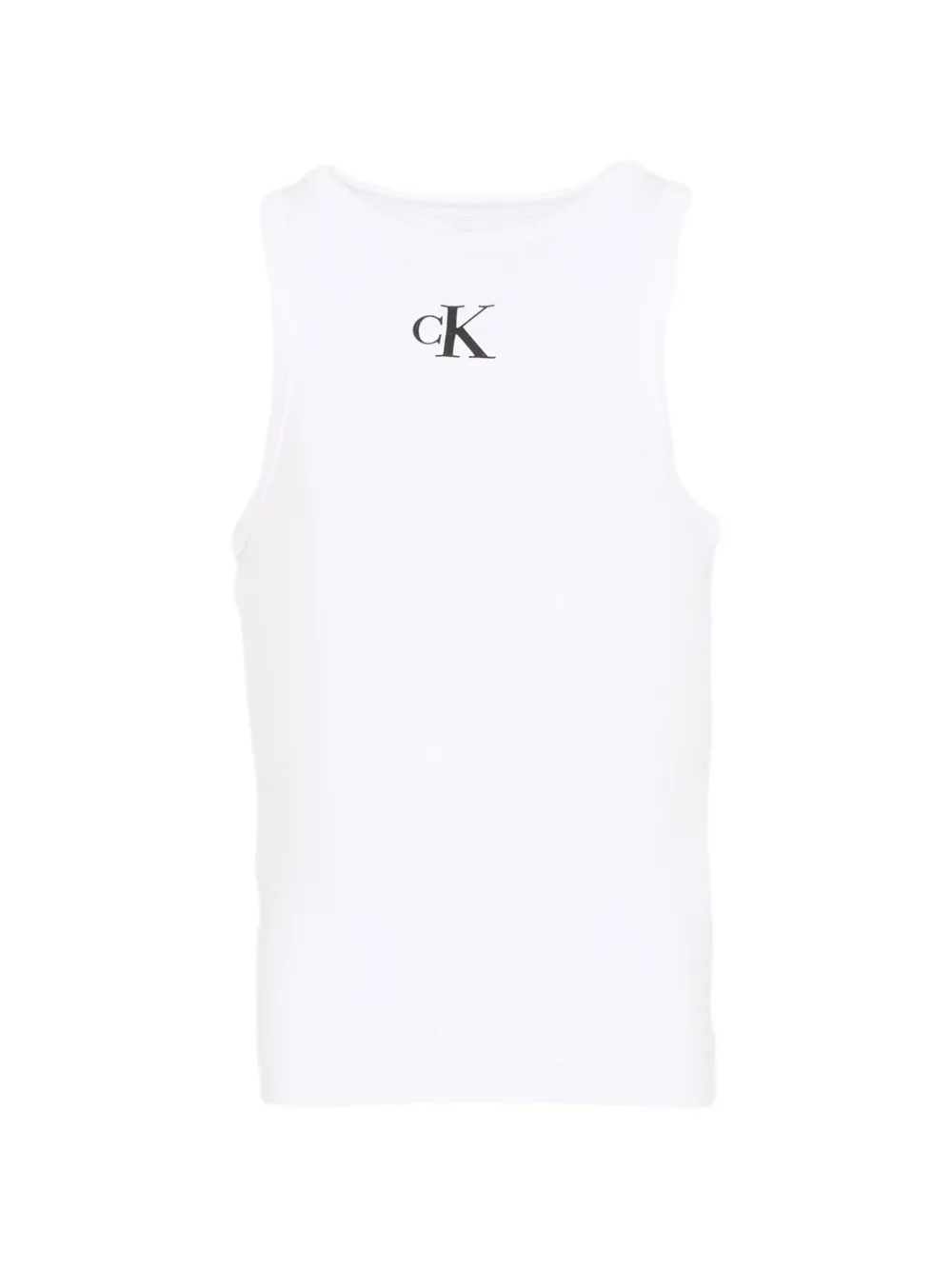 Calvin Klein Kids Top con stampa logo - Bianco