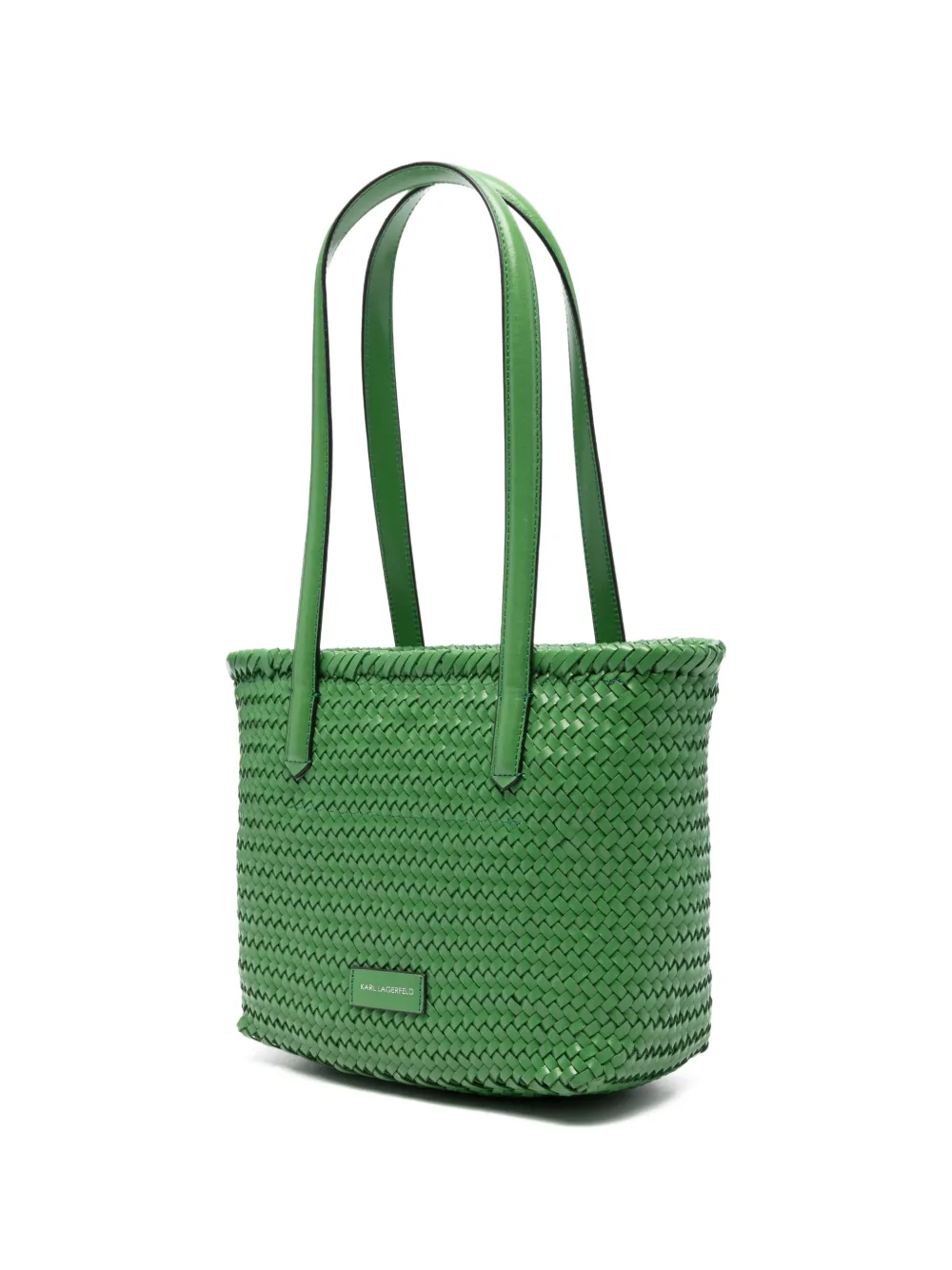 Karl Lagerfeld Gevlochten shopper Groen