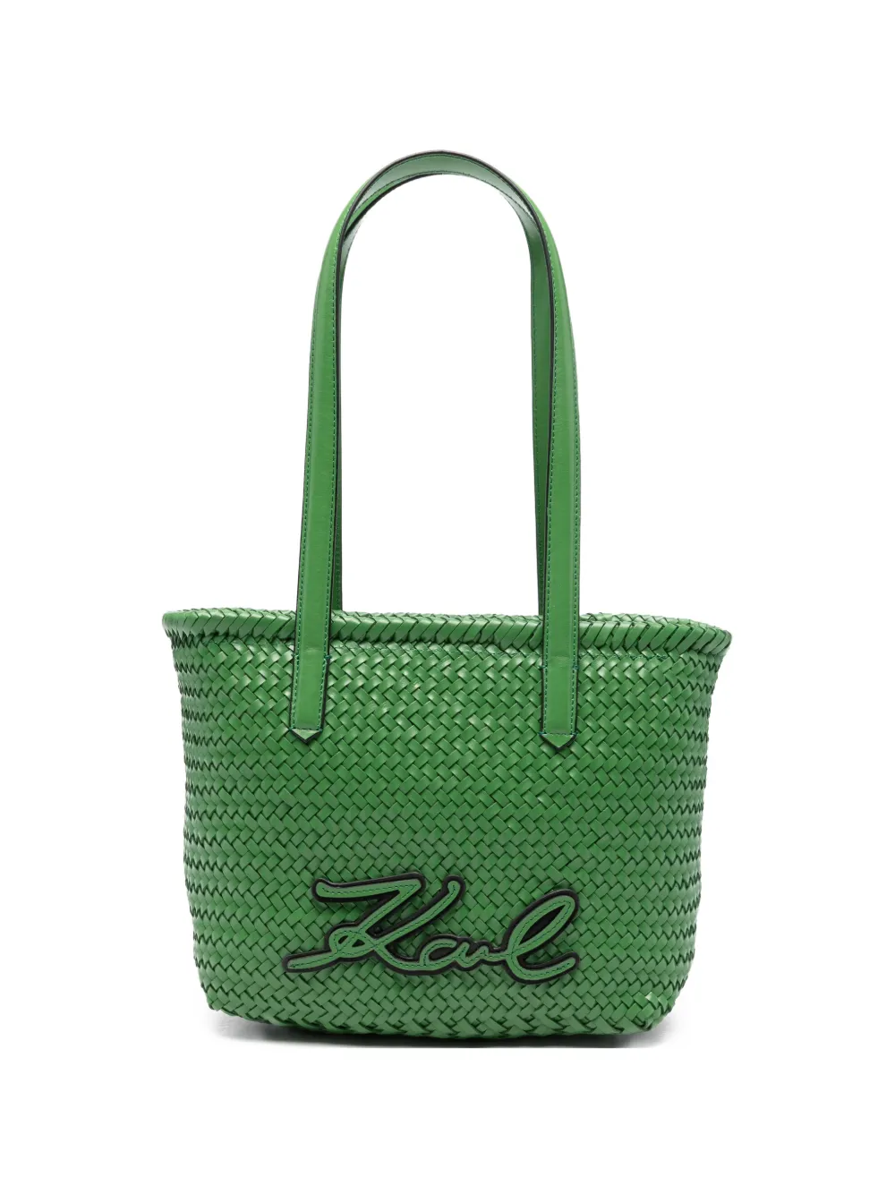 Karl Lagerfeld braided tote bag - Verde