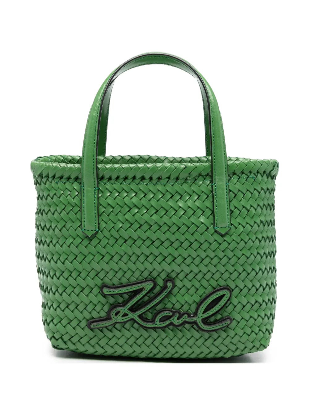 Karl Lagerfeld braided tote bag - Verde