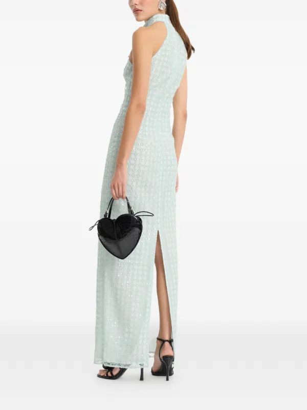 rotate beaded maxi dress Rotate By Birger Christensen Beaded Halterneck Maxi Dress
