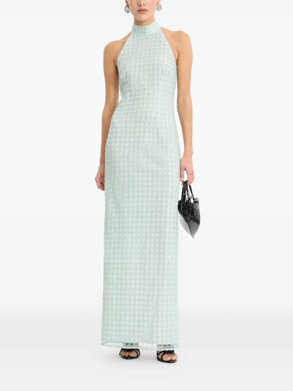 ROTATE BIRGER CHRISTENSEN Maxi-jurk met kralen Groen