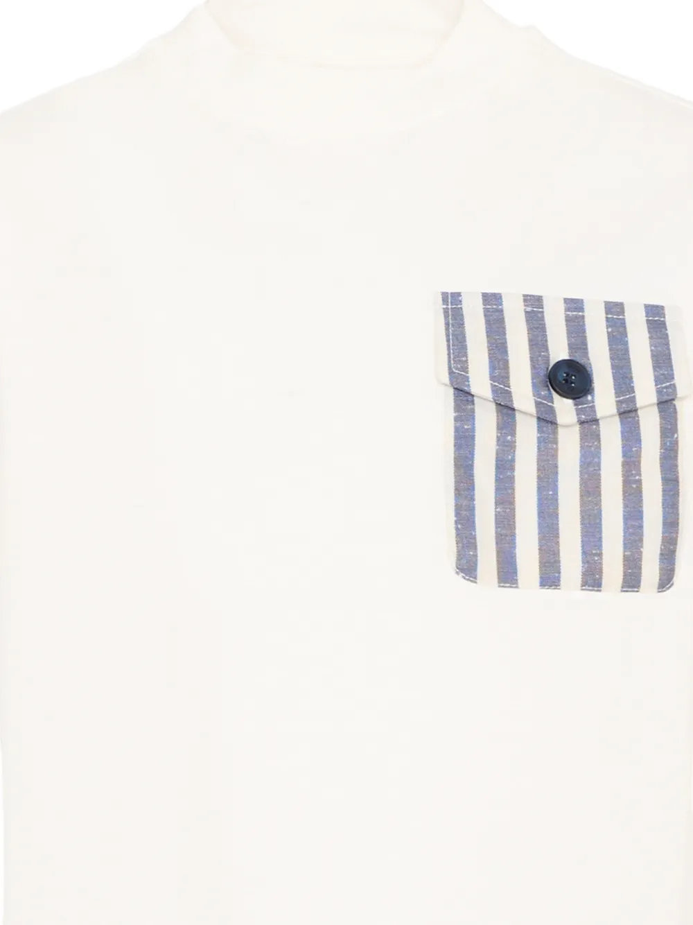  Fay Kids Striped Pocket T-shirt - Neutrals 