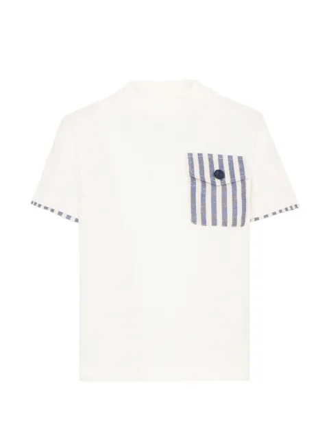 Fay Kids playera con bolsillo y motivo de rayas