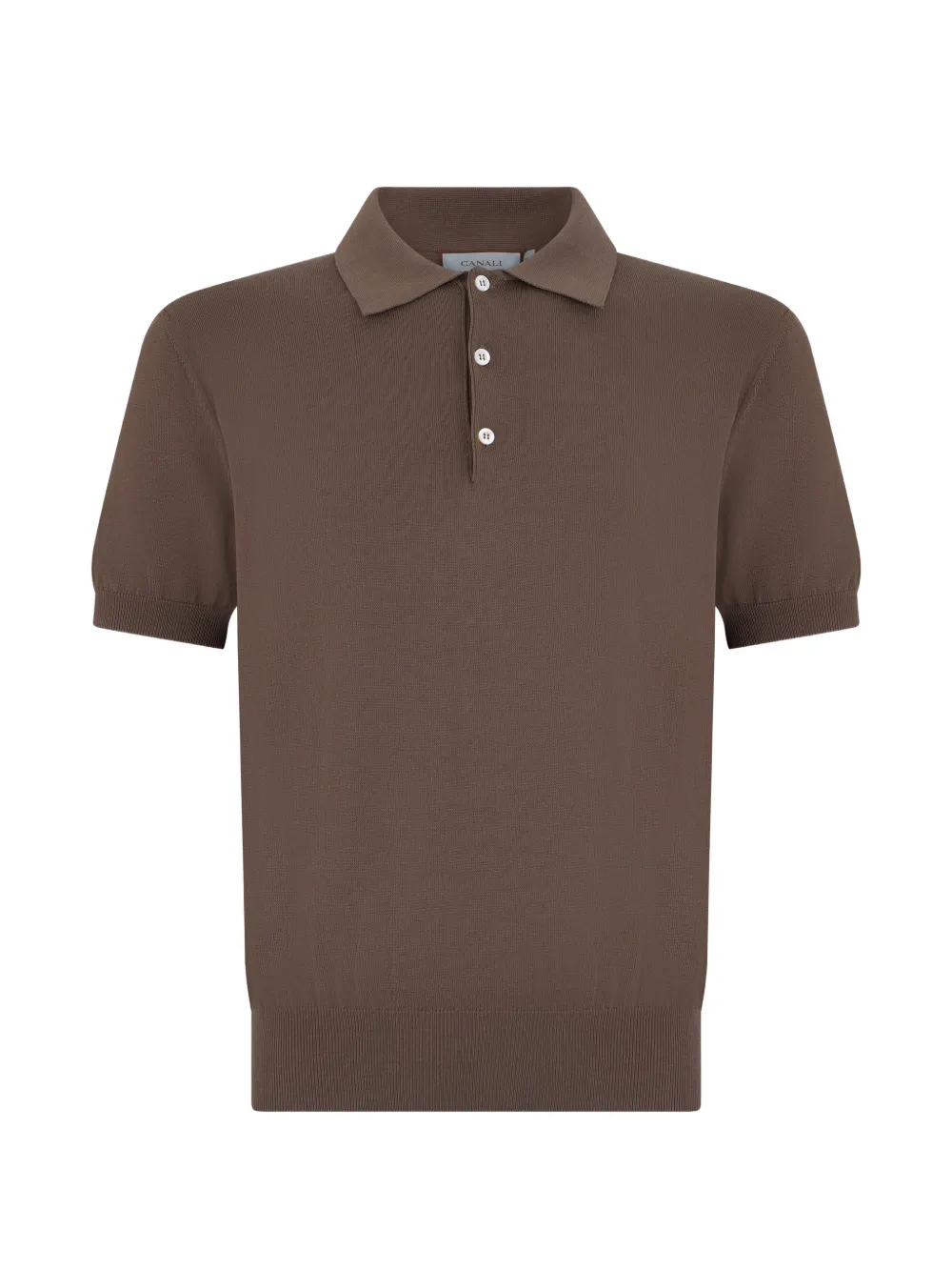 Canali short-sleeve polo shirt - Braun