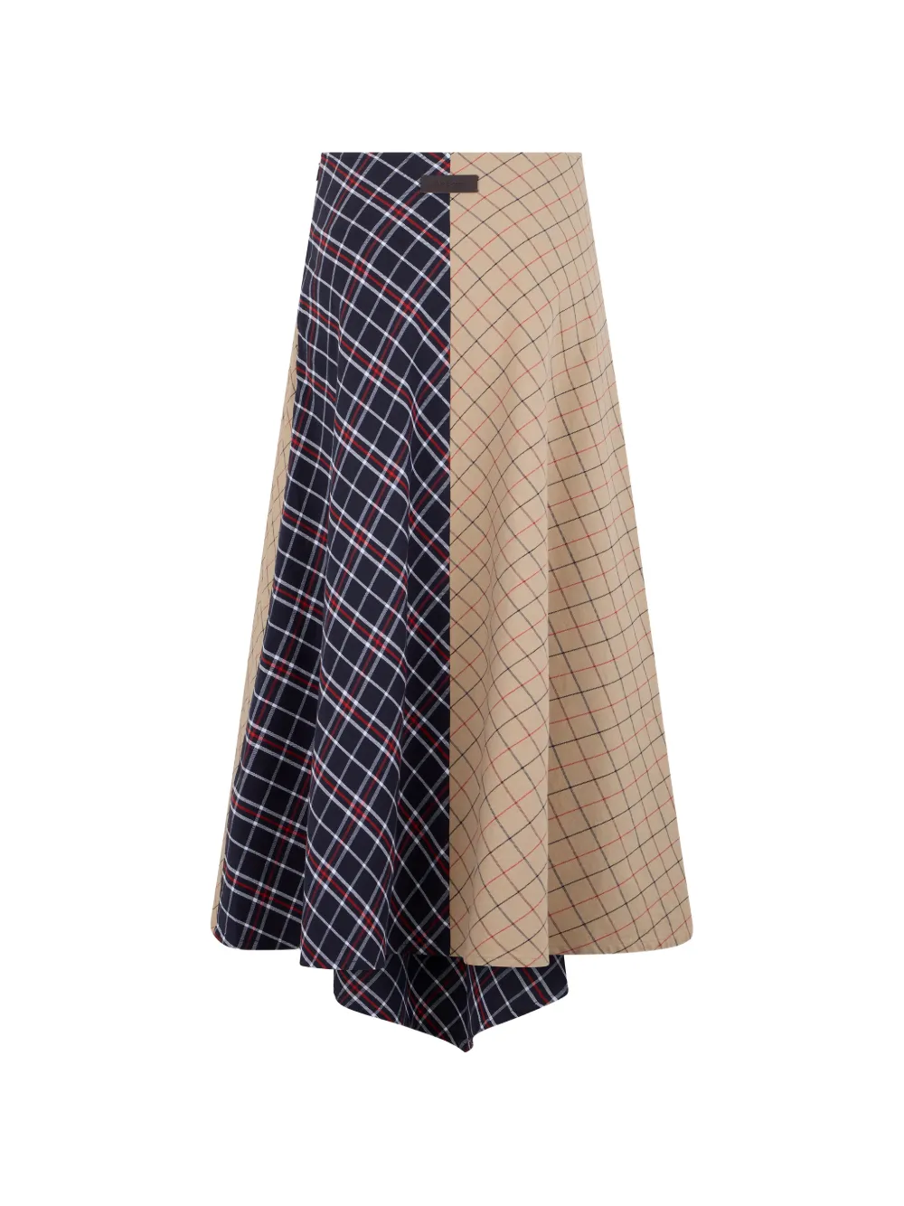 Barbour check-pattern asymmetric skirt - Blu