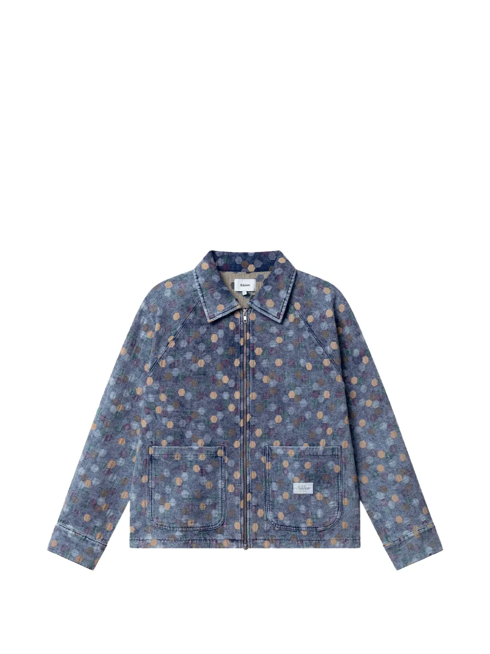 Nikben 도트 자카드 셔츠 재킷 | 블루 | Image 1