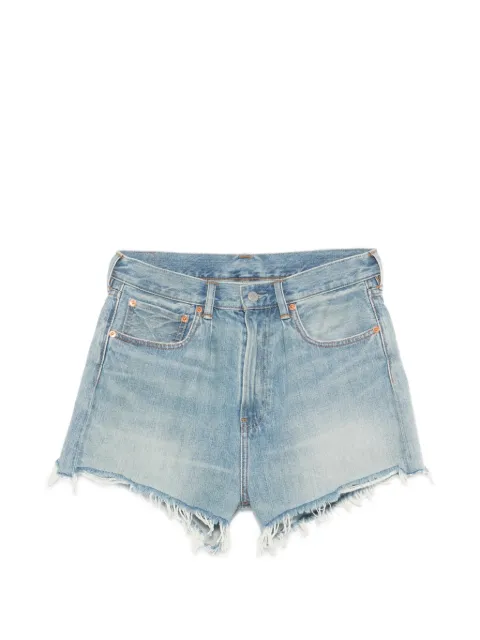 Denimist Brooke faded-wash frayed shorts