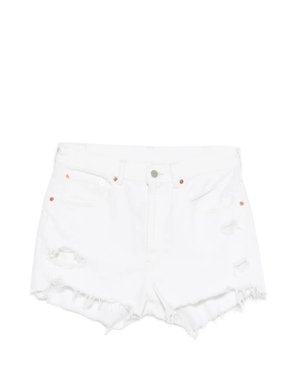 Denimist Haisley distressed frayed shorts - Bianco