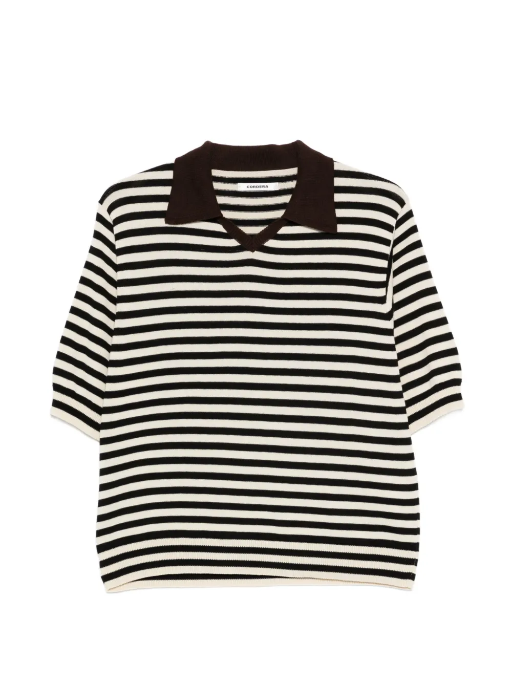 Cordera stripe-pattern knitted T-shirt - Toni neutri