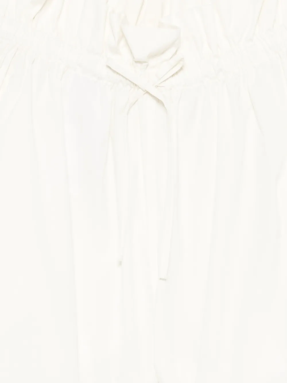 Jil Sander Shorts met paperbag taille en trekkoord Wit