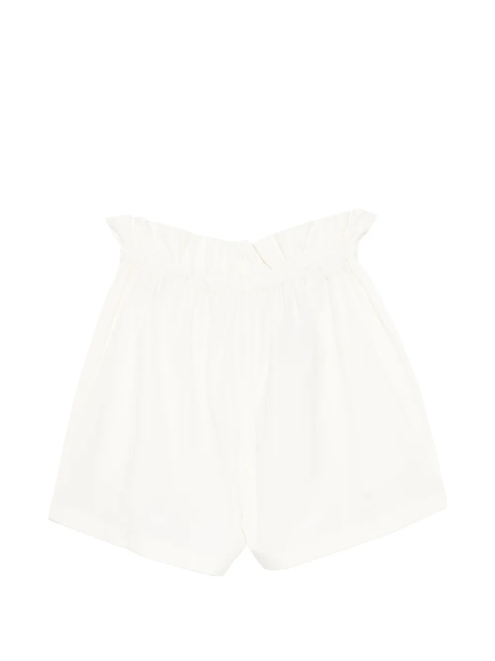 Jil Sander Shorts met paperbag taille en trekkoord Wit