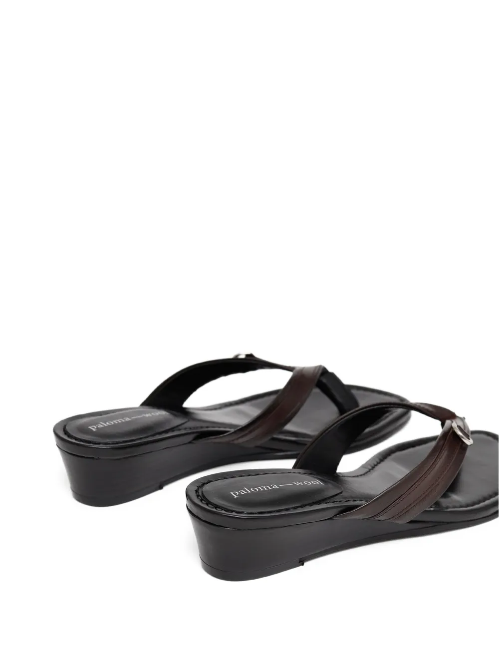 Paloma Wool Sandalen met gespdetail en sleehak Bruin