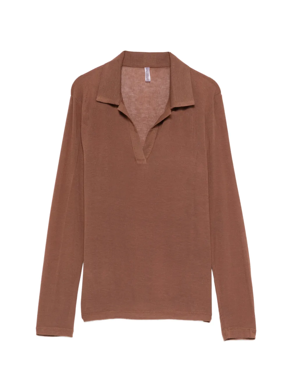 Daniele Fiesoli V-neck polo - Marrone