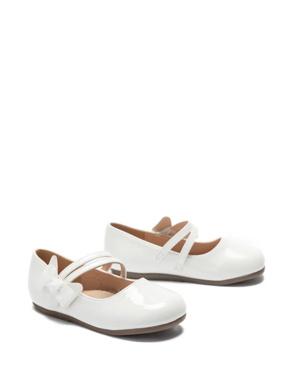 Tulleen Evelina ballerina's met strikdetail Wit