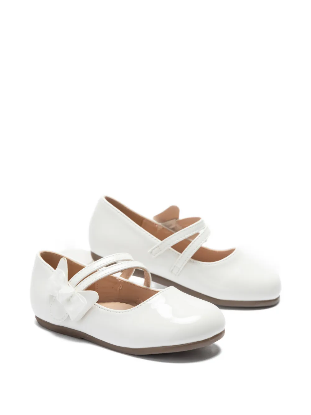 Tulleen Evelina ballerina's met strikdetail Wit